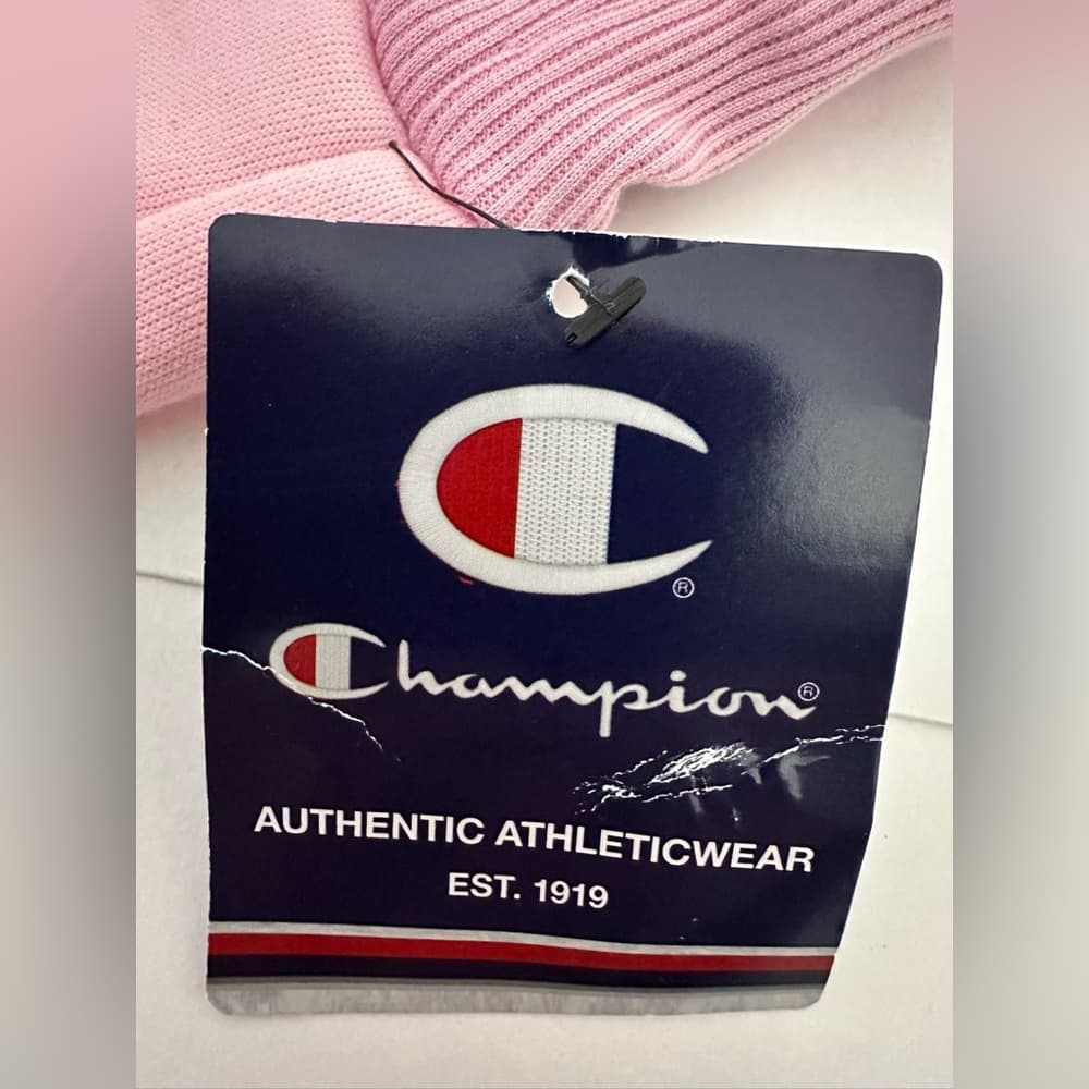 NWT Champion Powerblend Ice Cake Pink Graphic Logo Hoodie Women Small SEE NOTES - Thumbnail 6