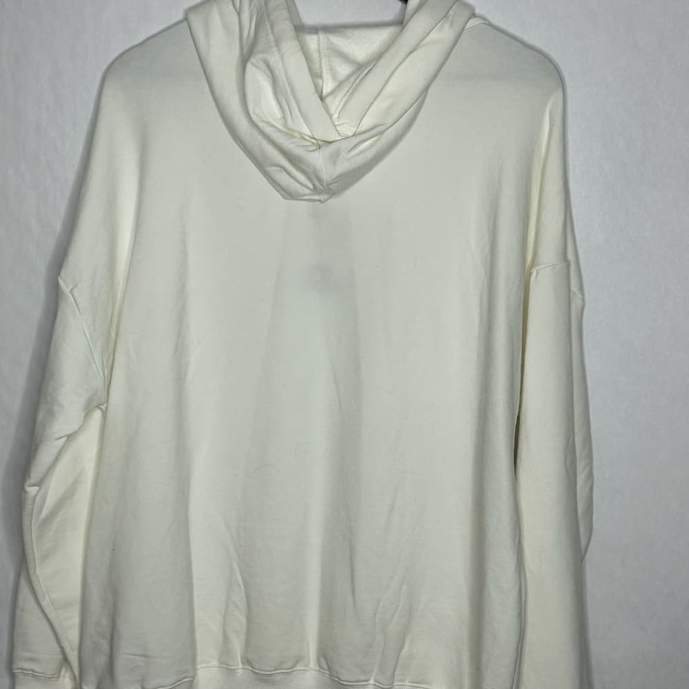 NWT Buffalo David Bitton White Pullover Hoodie Sweatshirt XL Neutral Minimalist - Thumbnail 6