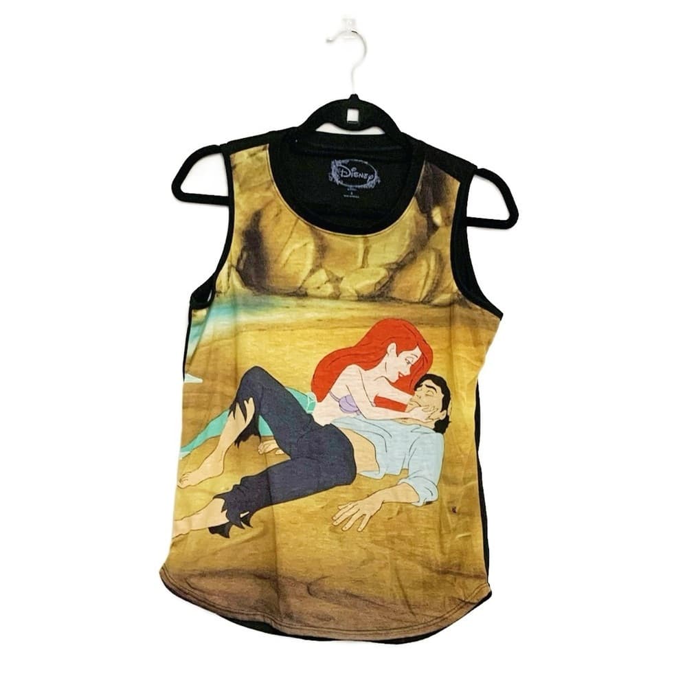 Disney Ariel The Little Mermaid Prince Eric Beach Tank Top Size Small Juniors - Thumbnail 4