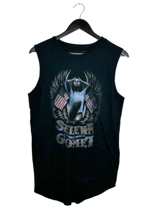 Selena Gomez Graphic Sleeveless American Flag Pop Star Concert Tank XL Festival - Thumbnail 6