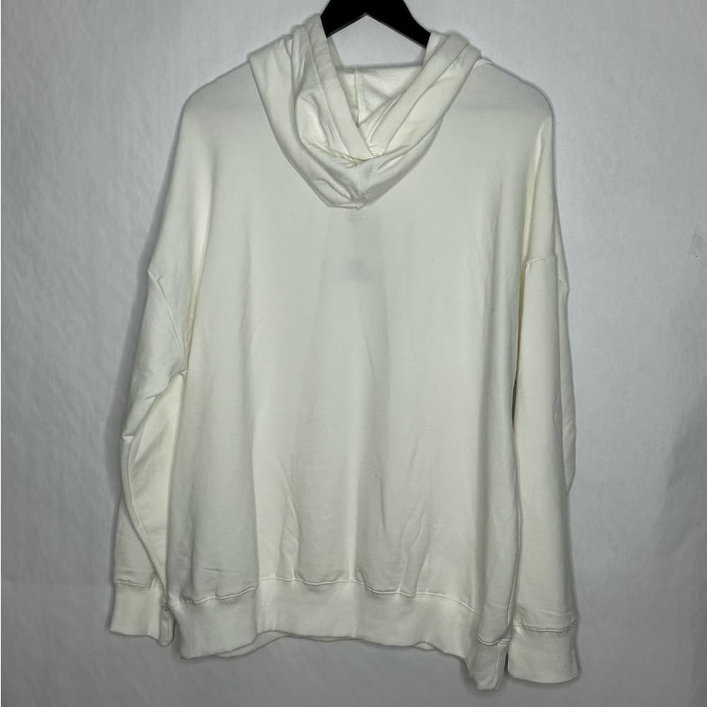 NWT Buffalo David Bitton White Pullover Hoodie Sweatshirt XL Neutral Minimalist - Thumbnail 2
