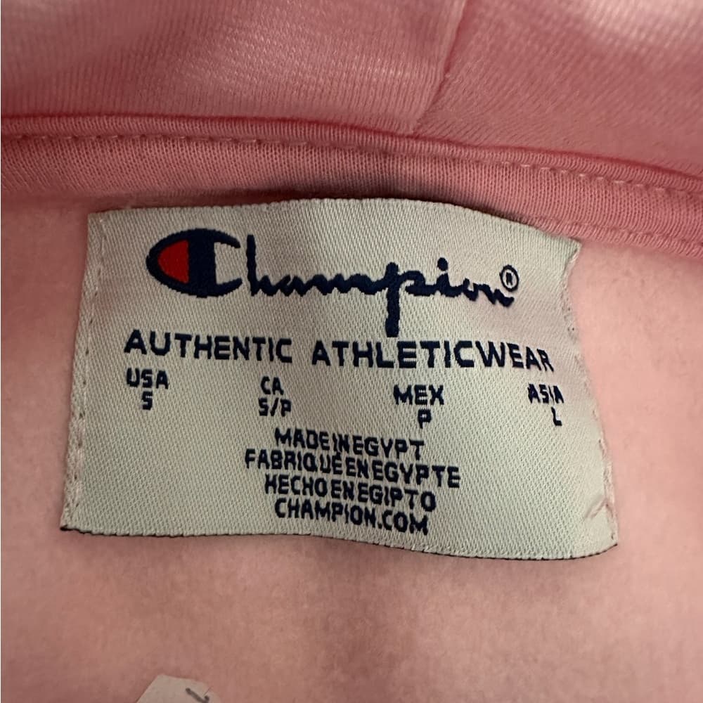 NWT Champion Powerblend Ice Cake Pink Graphic Logo Hoodie Women Small SEE NOTES - Thumbnail 11