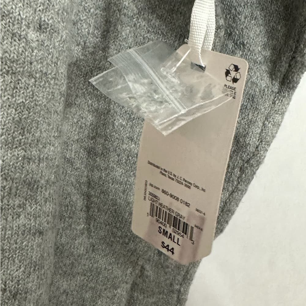NWT STYLUS Heather Gray Knit Hoodie Pullover Size Small Cozy Lightweight Casual - Thumbnail 2
