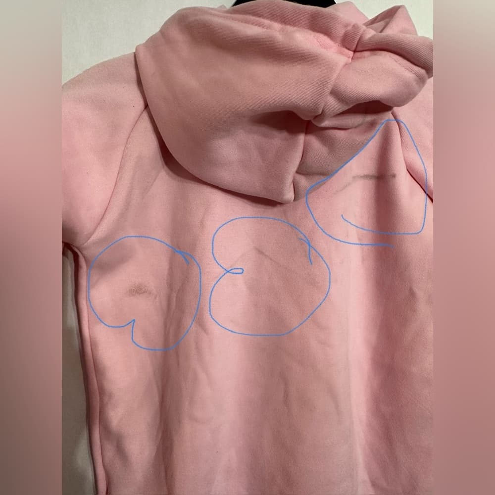 NWT Champion Powerblend Ice Cake Pink Graphic Logo Hoodie Women Small SEE NOTES - Thumbnail 4