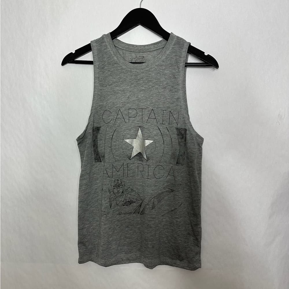 Marvel Captain America Star Graphic Tank Top Size Medium Fandom Superhero - Thumbnail 3