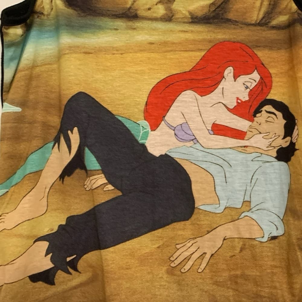 Disney Ariel The Little Mermaid Prince Eric Beach Tank Top Size Small Juniors - Thumbnail 3