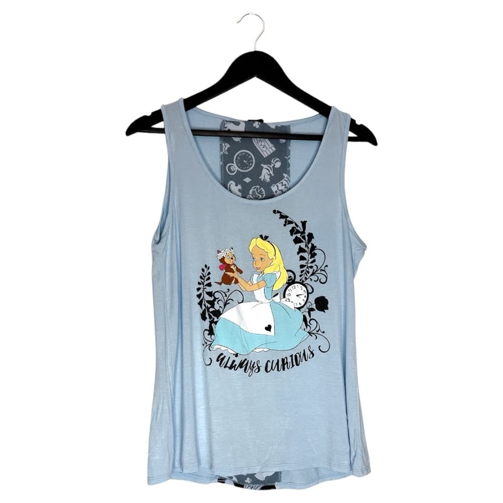 NWT Disney Alice in Wonderland Always Curious Graphic Tank Top Small (Juniors) - Thumbnail 11