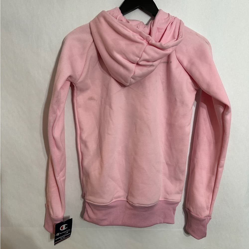 NWT Champion Powerblend Ice Cake Pink Graphic Logo Hoodie Women Small SEE NOTES - Thumbnail 3