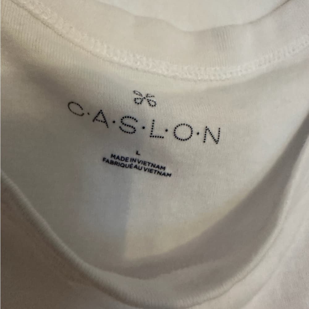 Caslon White Basic Sleeveless Layering Tank Top Women’s Size Large - Thumbnail 2