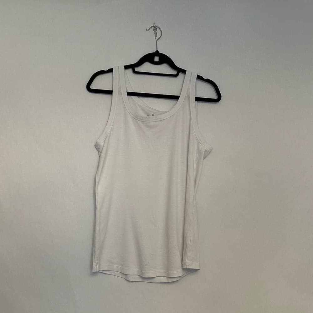 Caslon White Basic Sleeveless Layering Tank Top Women’s Size Large