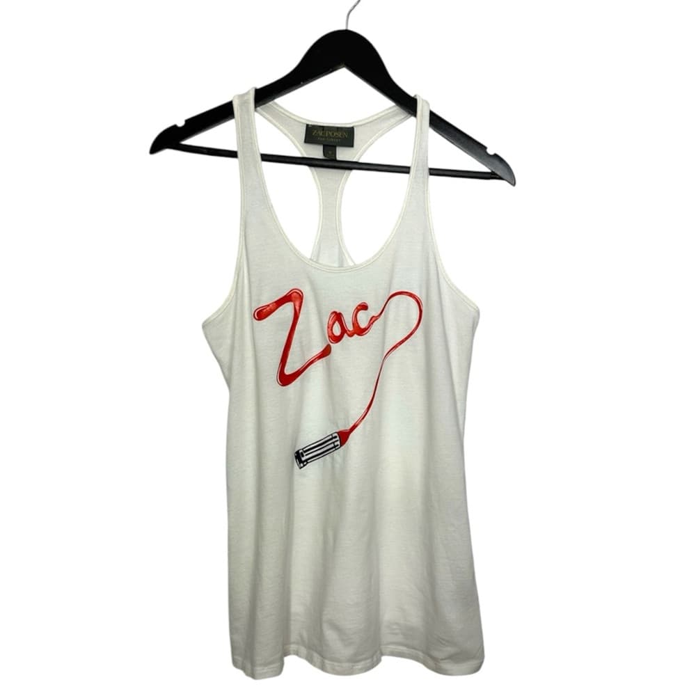 Zac Posen for Target Lipstick Logo Graphic Racerback Tank Top Size Medium - Thumbnail 8
