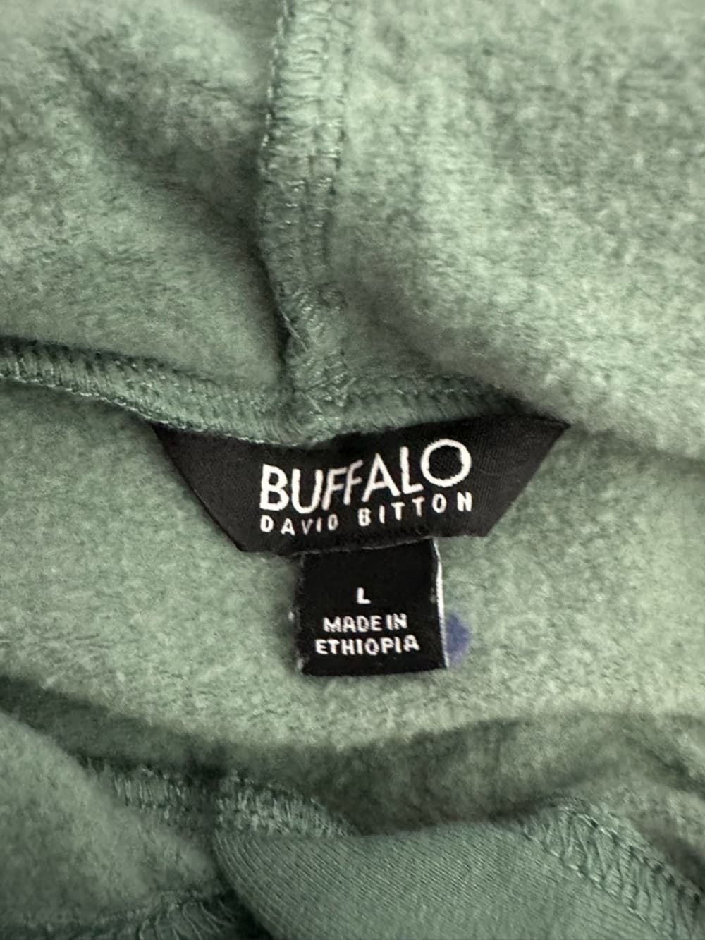 Buffalo David Bitton Soft Green Hoodie Pullover Cozy Lounge Sweatshirt Large - Thumbnail 2