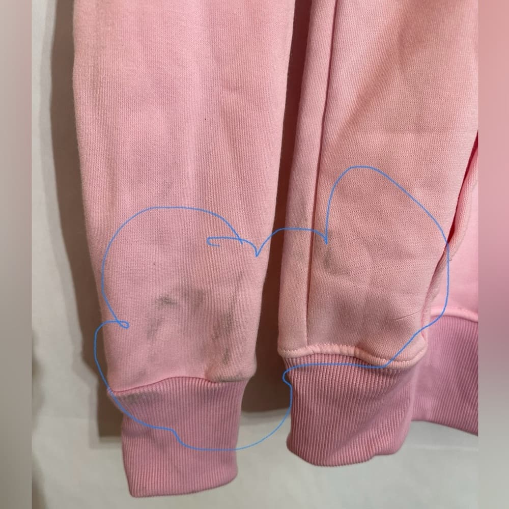 NWT Champion Powerblend Ice Cake Pink Graphic Logo Hoodie Women Small SEE NOTES - Thumbnail 5