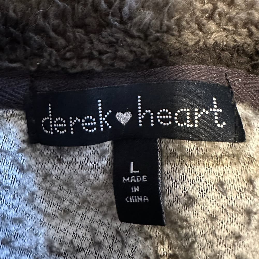 Derek Heart Camo Sherpa 1/4 Zip Up Pullover with Front Pocket- Size Large - Thumbnail 6