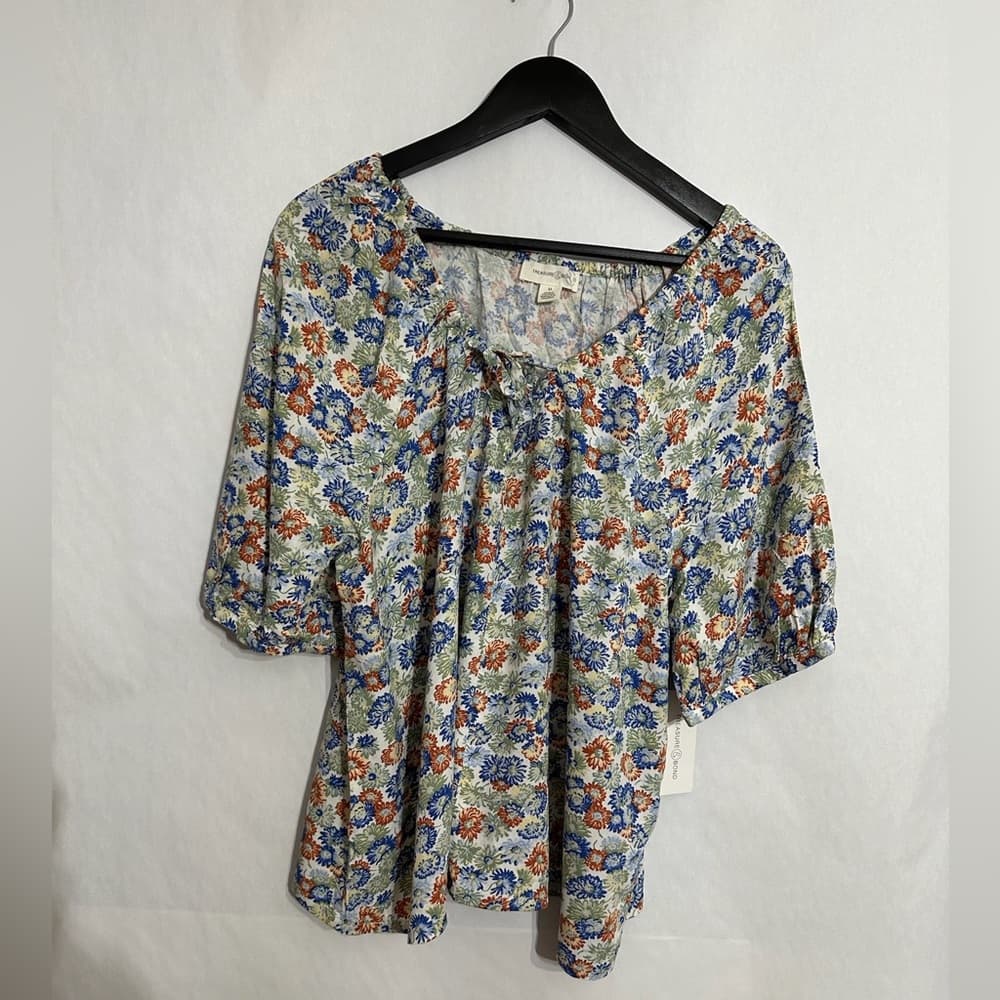NWT Treasure & Bond Floral Peasant Blouse Cottagecore Boho Size Medium Bohemian - Thumbnail 6