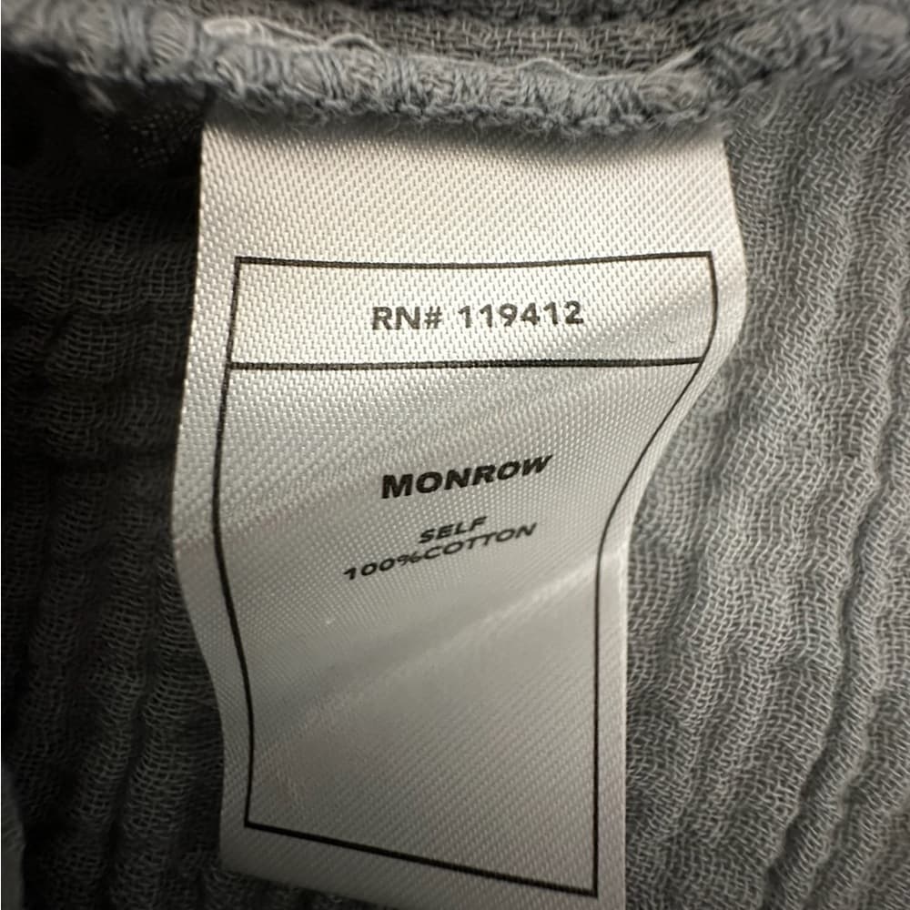 NWT Monrow Ruffle Tank Textured Gauze Tank Soft Sage Green Size Small Minimalist - Thumbnail 6