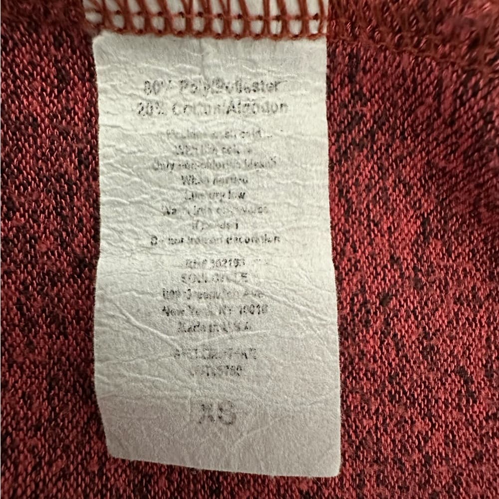 SoulCycle Heathered Hacci Long Sleeve Wide Neck Pullover Shirt Back Logo XS - Thumbnail 3