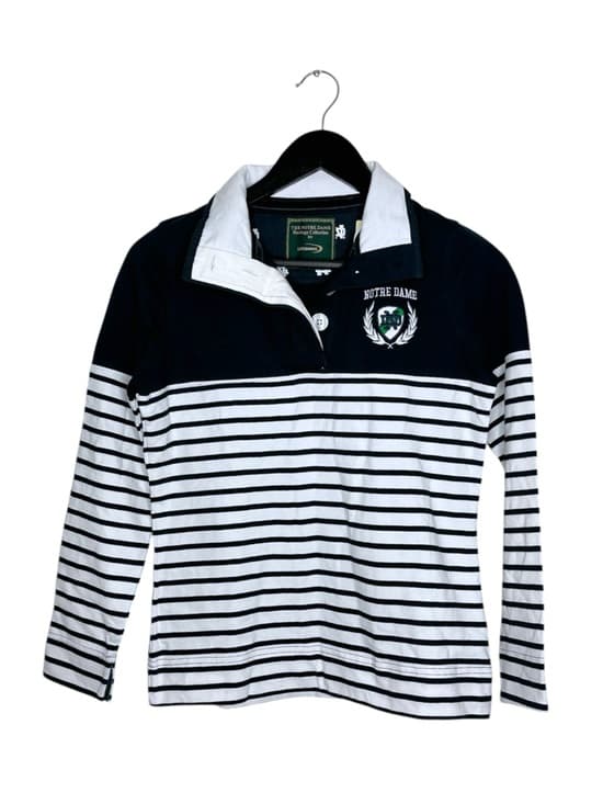 NWT Lansdowne Notre Dame Heritage Collection Rugby Stripe Polo Shirt XS Preppy - Thumbnail 10