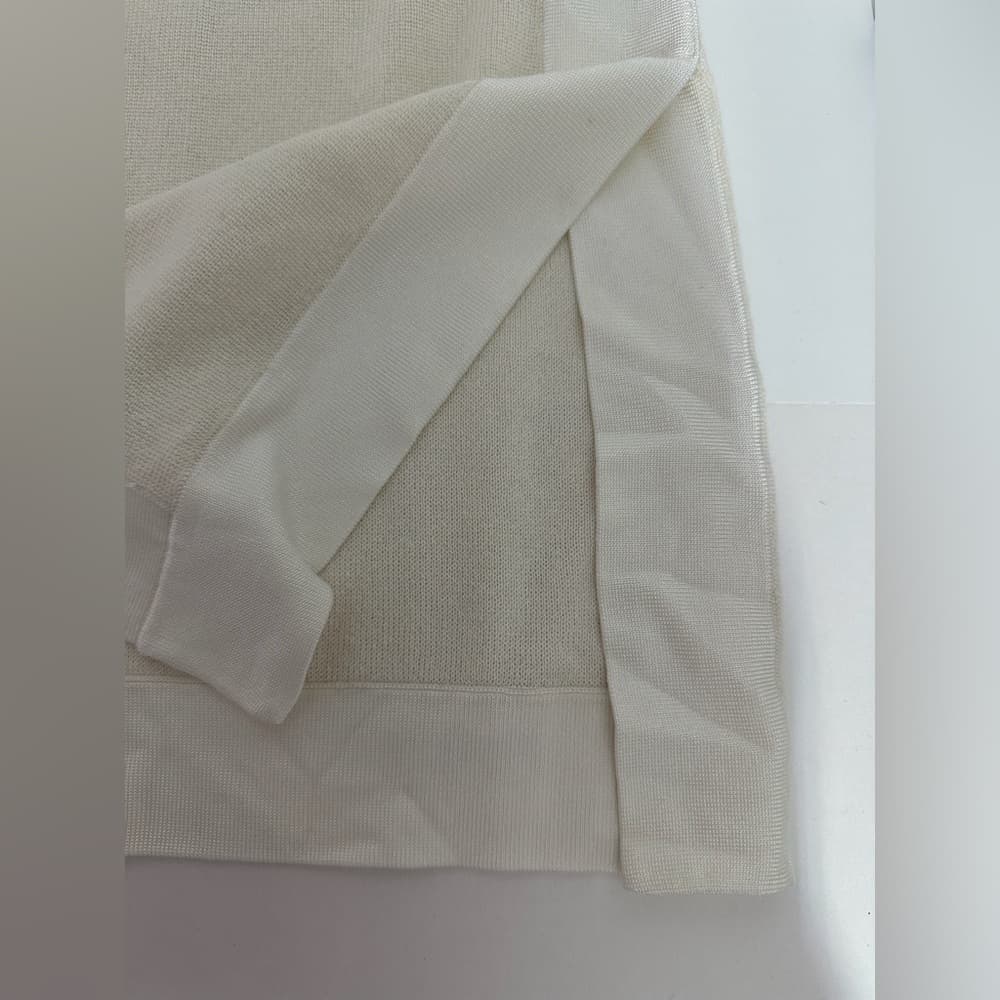 Worth New York Ivory Silk Blend Sleeveless Knit Top Size P Neutral Quiet Luxury - Thumbnail 6