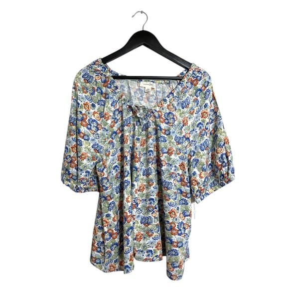 NWT Treasure & Bond Floral Peasant Blouse Cottagecore Boho Size Medium Bohemian - Thumbnail 10