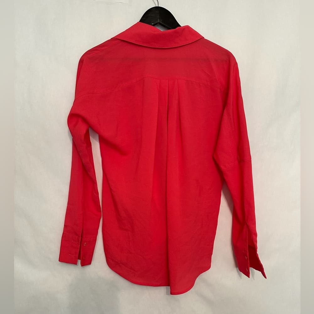 Naked Zebra Bright Drape Front Blouse Small Feminine Officecore Business - Thumbnail 4