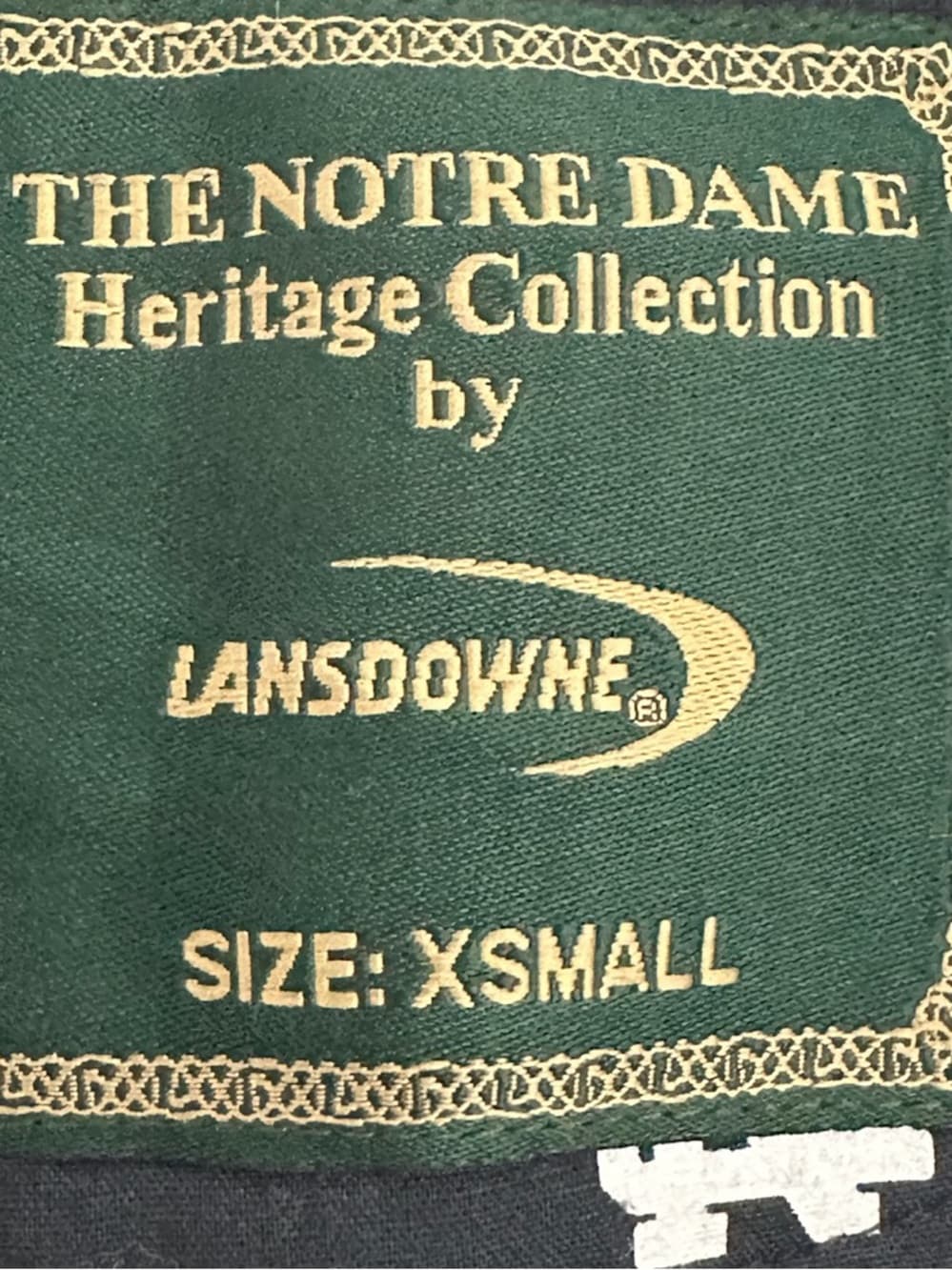 NWT Lansdowne Notre Dame Heritage Collection Rugby Stripe Polo Shirt XS Preppy - Thumbnail 5