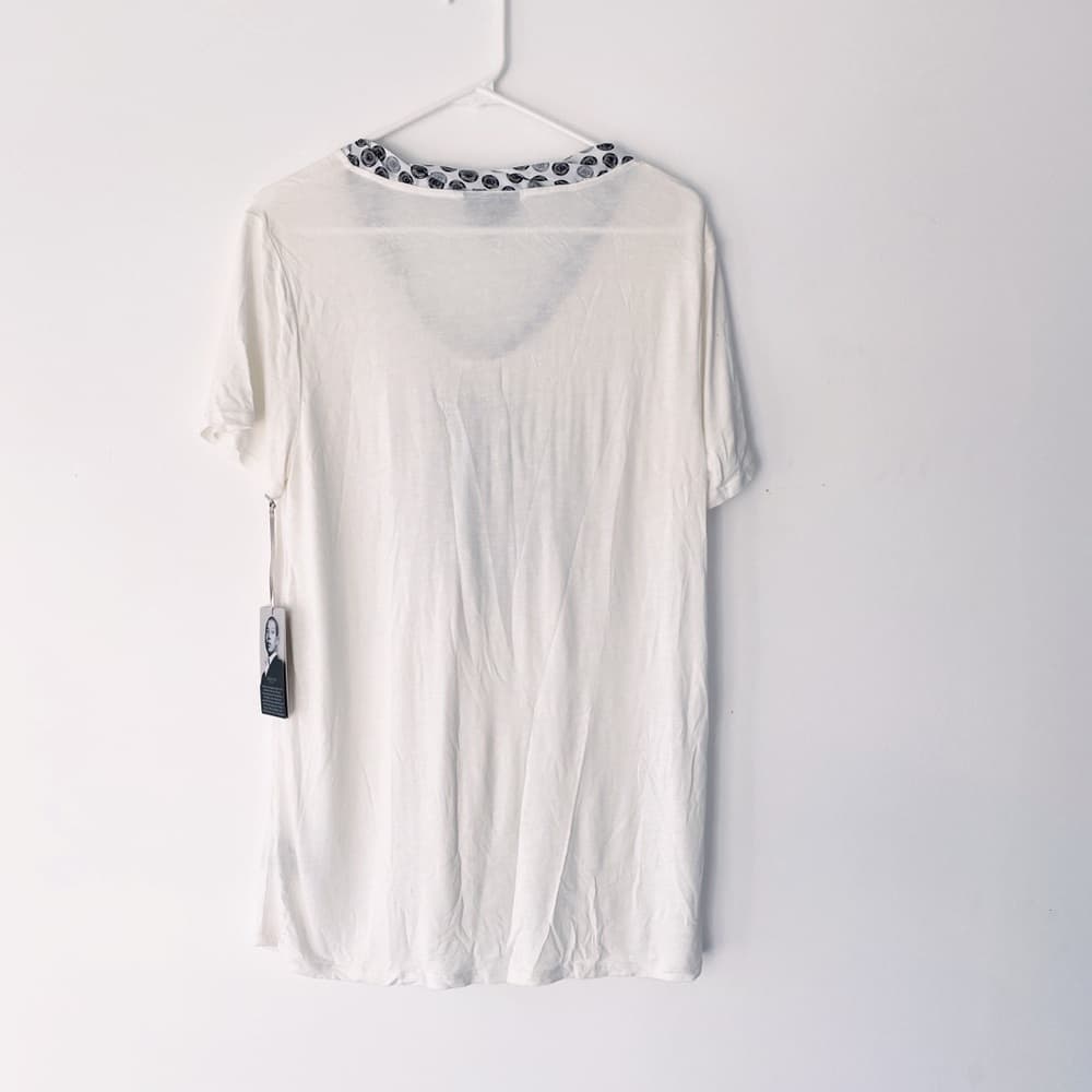 NWT Jason Wu Target Bicycle Print Tie-Neck Short Sleeve Blouse Large SEE NOTE - Thumbnail 6