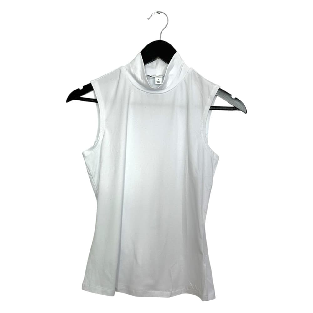 And Now This White Sleeveless Mock Neck Top Size Small Minimalist Basic - Thumbnail 7