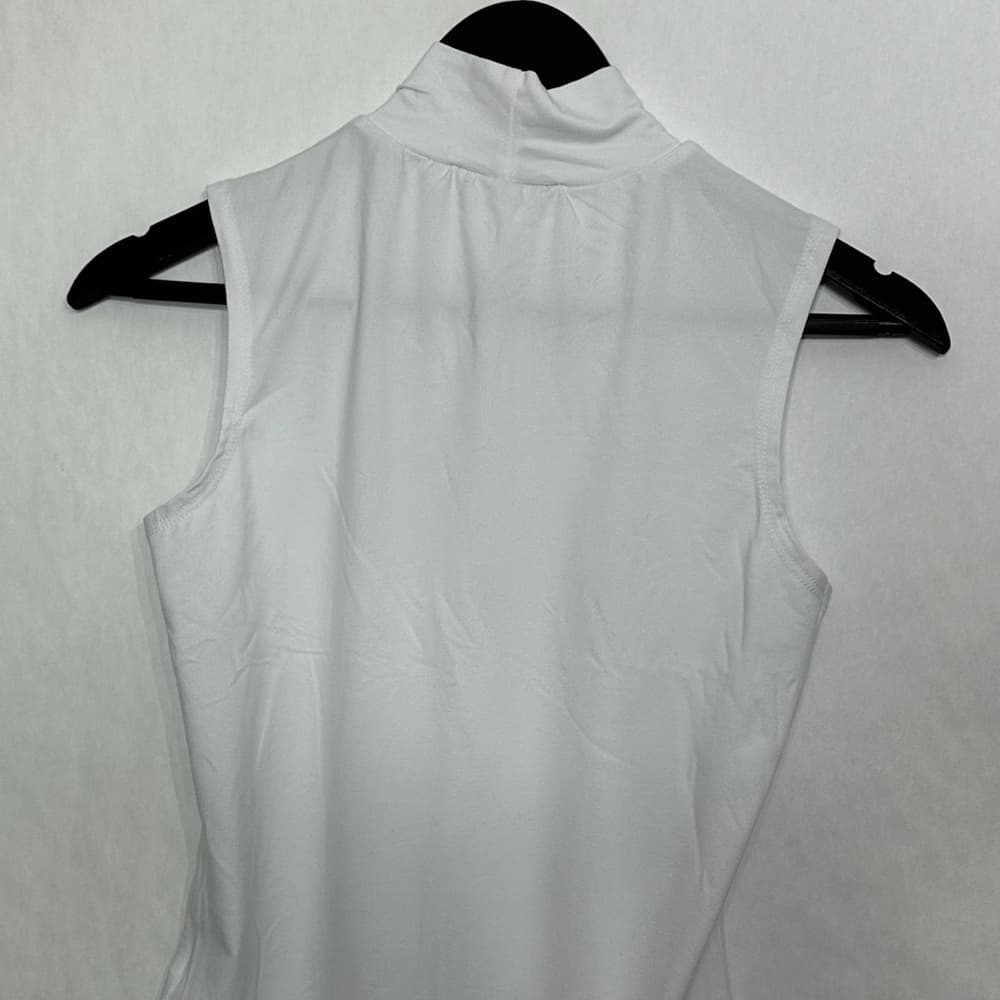 And Now This White Sleeveless Mock Neck Top Size Small Minimalist Basic - Thumbnail 3