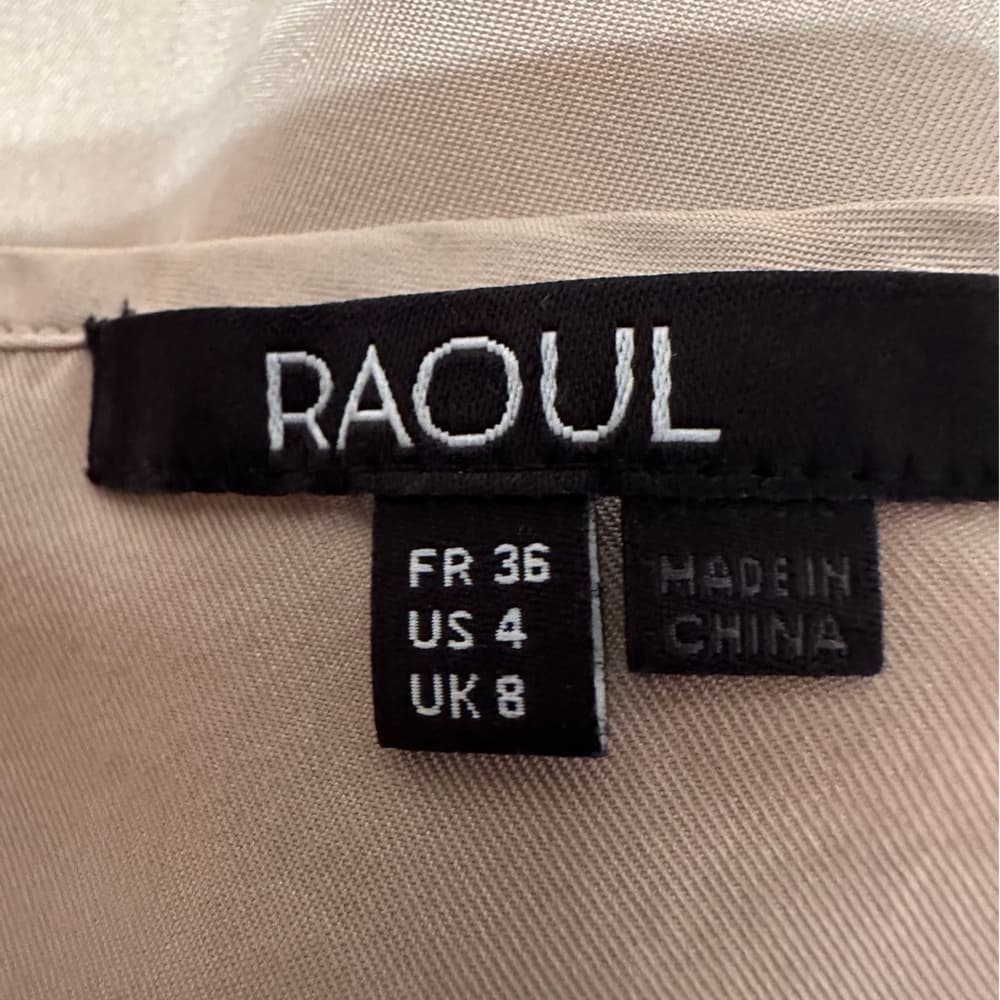 Raoul 100% Silk Neutral Nude Sleeveless Tank Top US 4 Minimalist Quiet Luxury - Thumbnail 2