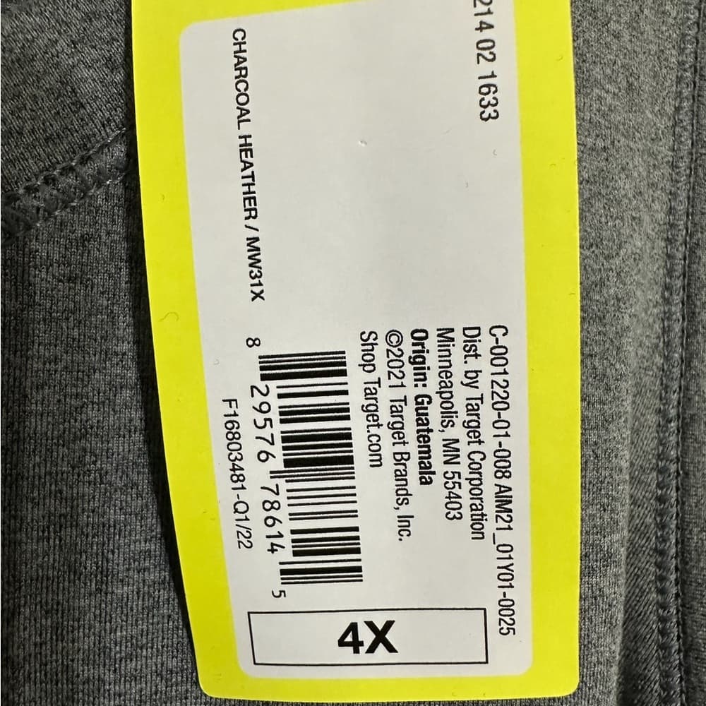 NWT All In Motion Plus Charcoal Heather Active Tank Top Sleeveless Stretch 4X - Thumbnail 4