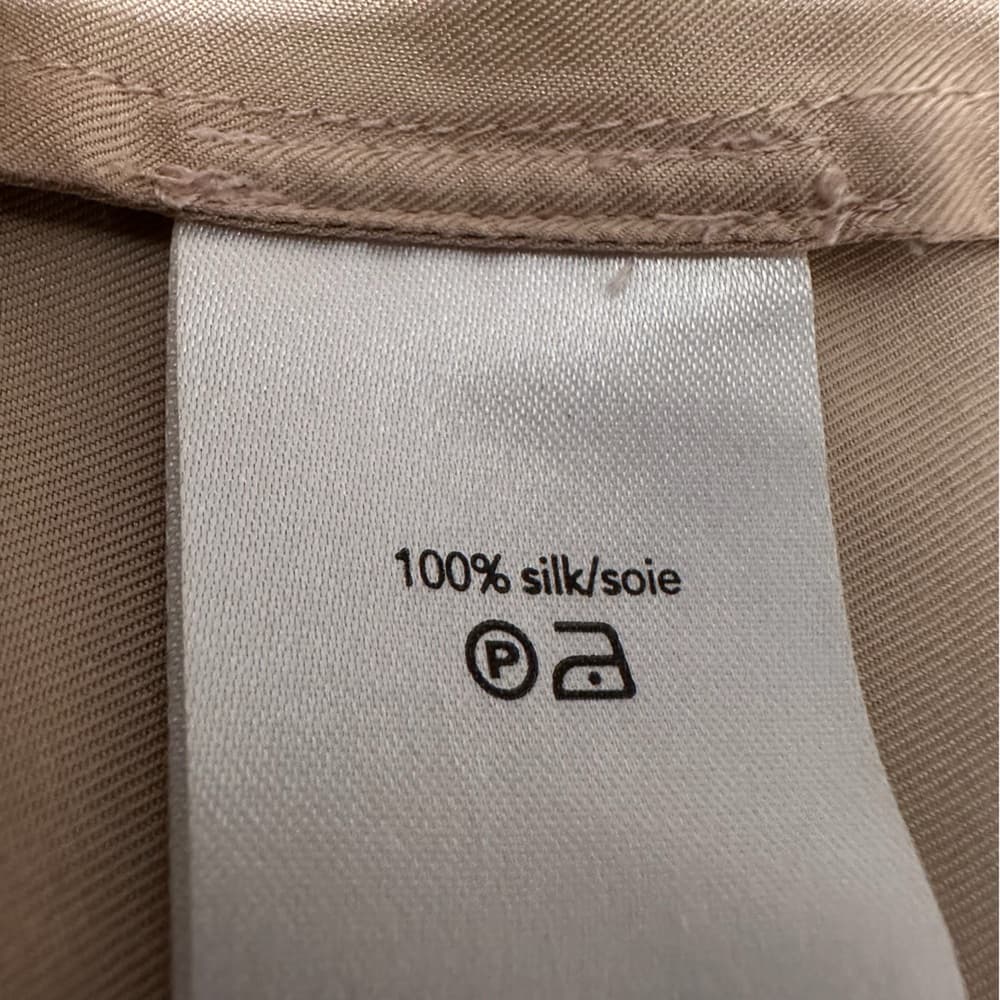 Raoul 100% Silk Neutral Nude Sleeveless Tank Top US 4 Minimalist Quiet Luxury - Thumbnail 3