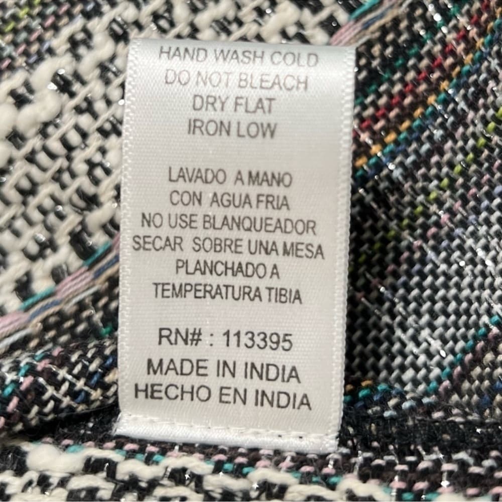 ALTAR’D STATE Peasant Top Woven Beading Hippie Bohemian Blouse Medium - Thumbnail 13