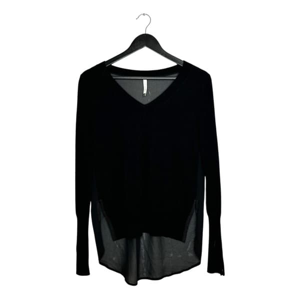 NWOT Sachin & Babi Black Sheer Long Sleeve Top Size 2 Minimalist Neutral - Thumbnail 12