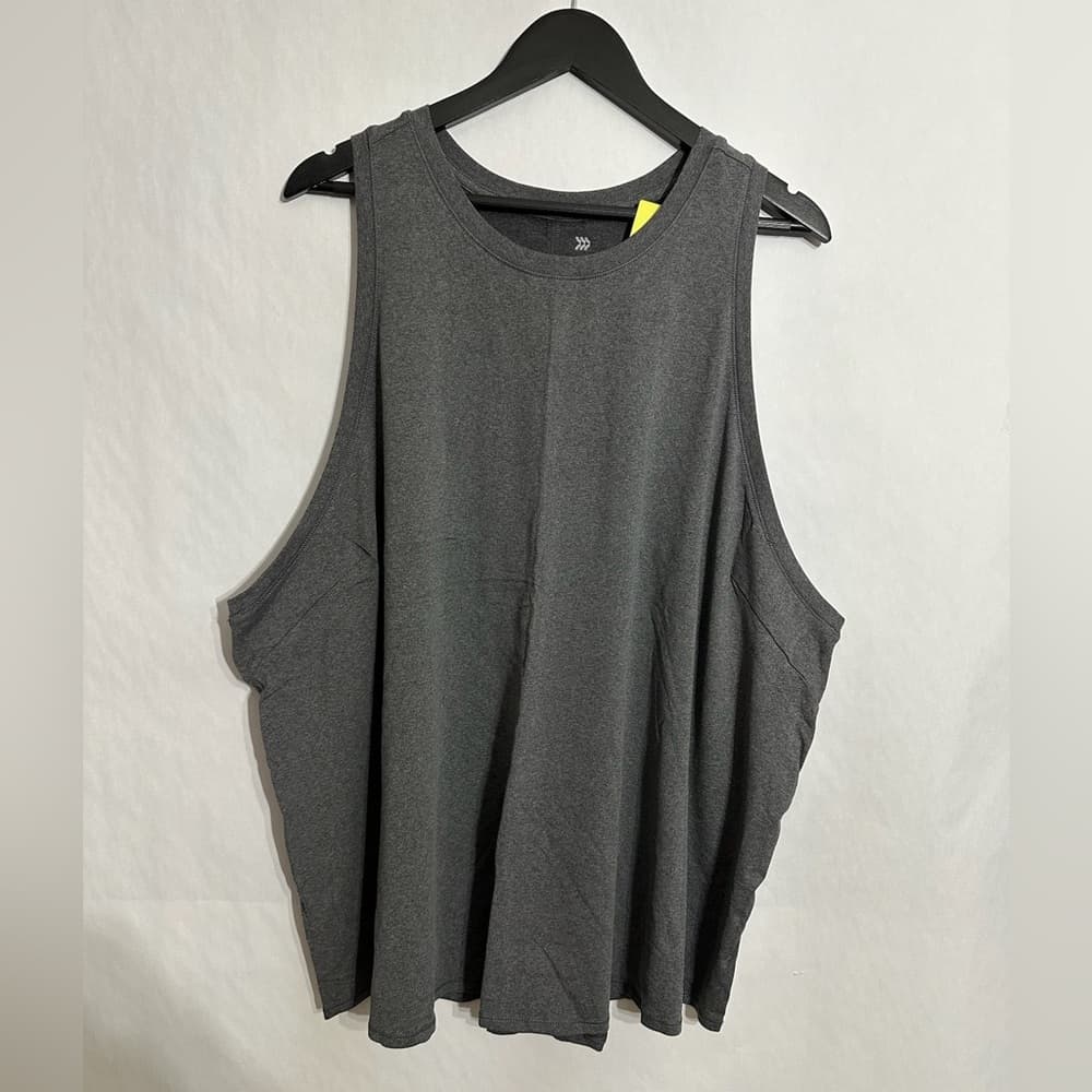 NWT All In Motion Plus Charcoal Heather Active Tank Top Sleeveless Stretch 4X - Thumbnail 6