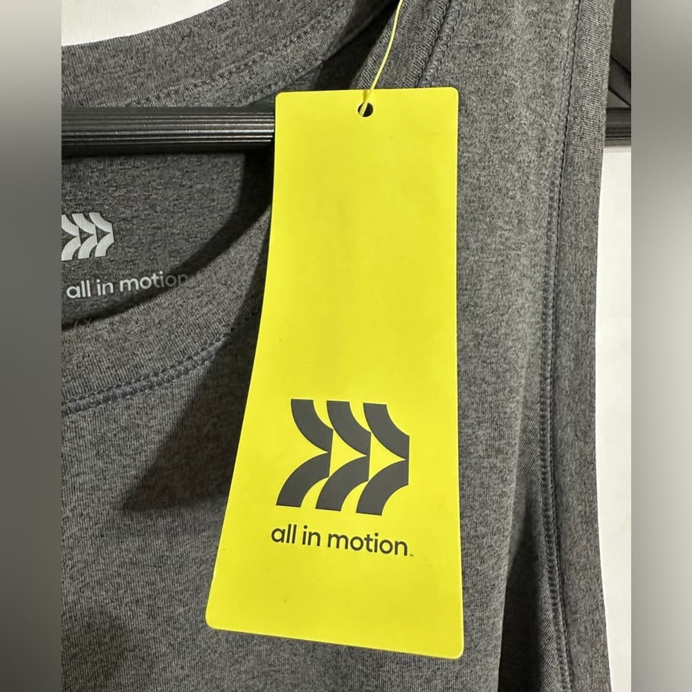 NWT All In Motion Plus Charcoal Heather Active Tank Top Sleeveless Stretch 4X - Thumbnail 5
