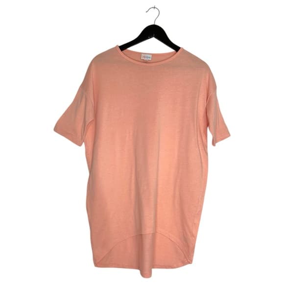 LuLaRoe Peach Irma High Low Short Sleeve Tee Tunic T Shirt XXS Comfortable - Thumbnail 10