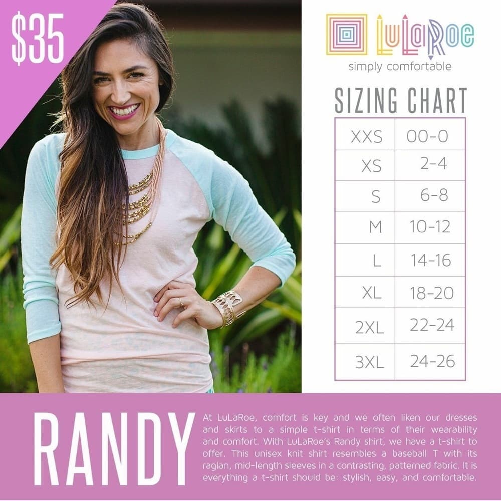 LuLaRoe Randy Lipstick Print Raglan Sleeve Shirt Women's Small Black 3/4 Sleeve - Thumbnail 6
