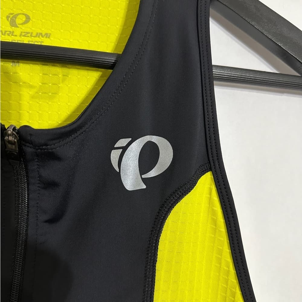 Pearl Izumi Select Tri Singlet Cycling Jersey Neon Yellow/Black Size Medium - Thumbnail 2