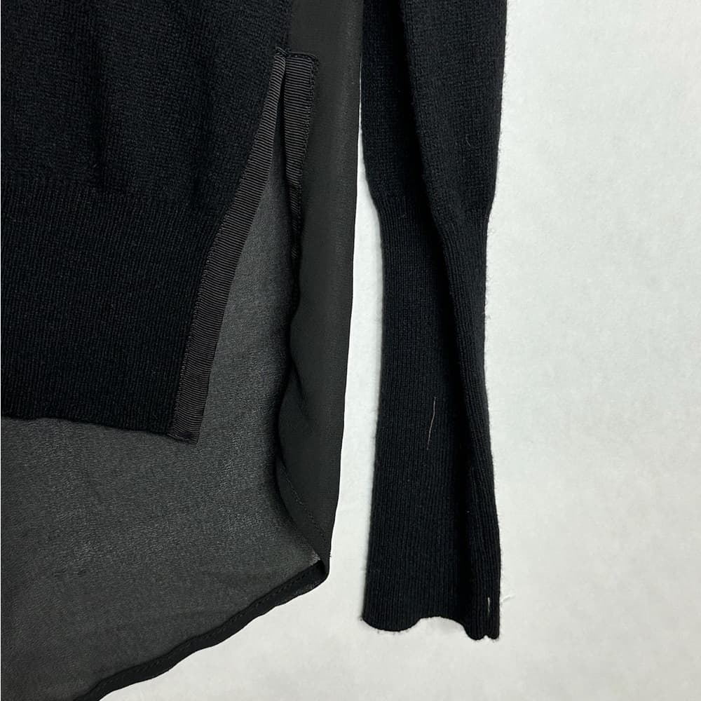 NWOT Sachin & Babi Black Sheer Long Sleeve Top Size 2 Minimalist Neutral - Thumbnail 5