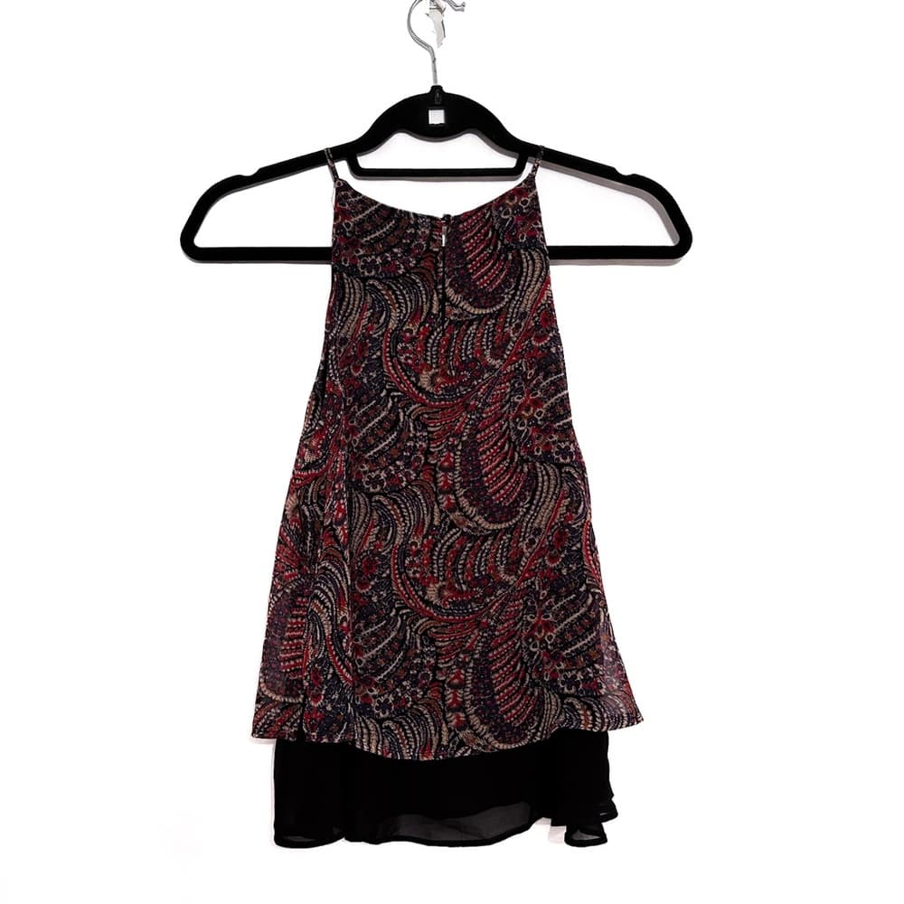ASTR the Label Paisley Print Halter Top Boho Layered Hem SEE NOTE MAYBE MEDIUM - Thumbnail 7