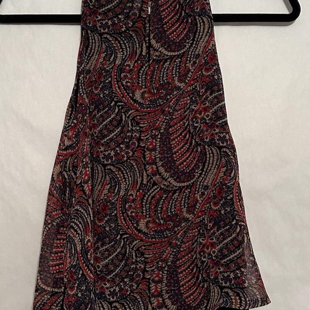 ASTR the Label Paisley Print Halter Top Boho Layered Hem SEE NOTE MAYBE MEDIUM - Thumbnail 8