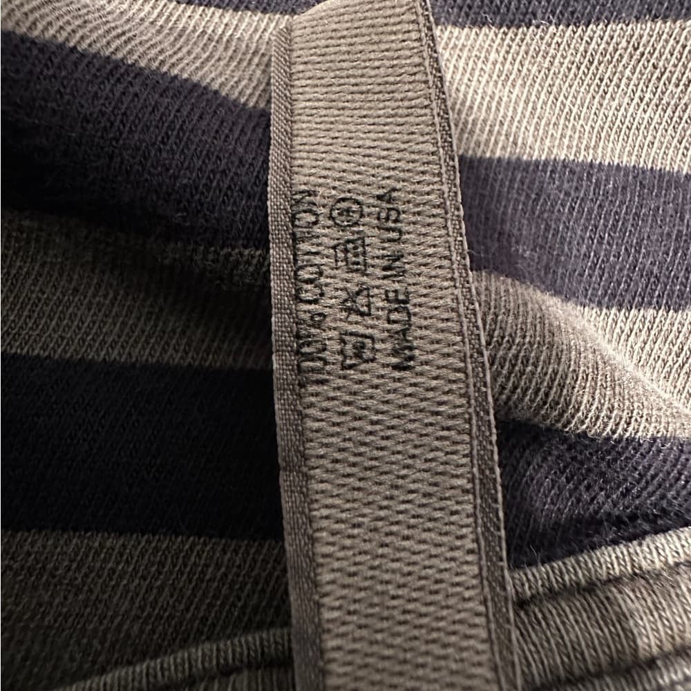 CHRISTINA LEHR Striped Top 3/4 Sleeve Soft Knit Size O/S Minimalist Gorpcore - Thumbnail 5