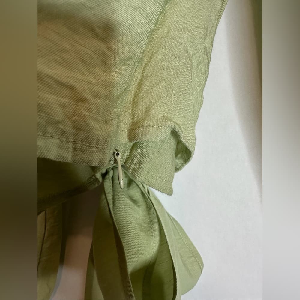 Princess Polly Alena Wrap Top in Sage Light Green Size US 2 - Thumbnail 5