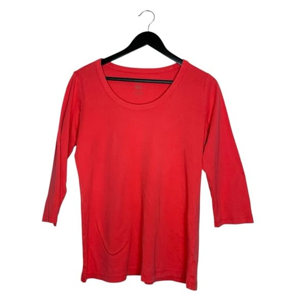 J.Jill Perfect Pima Shirt 3/4 Sleeve Tee Soft Everyday Essential Size Medium - Thumbnail 9