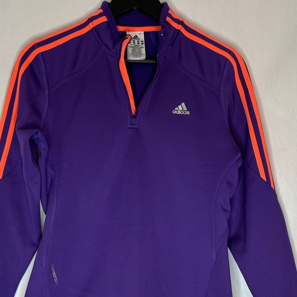 Adidas Formotion Climawarm 1/4 Zip Long Sleeve Fleece Pullover Womens Medium - Thumbnail 9