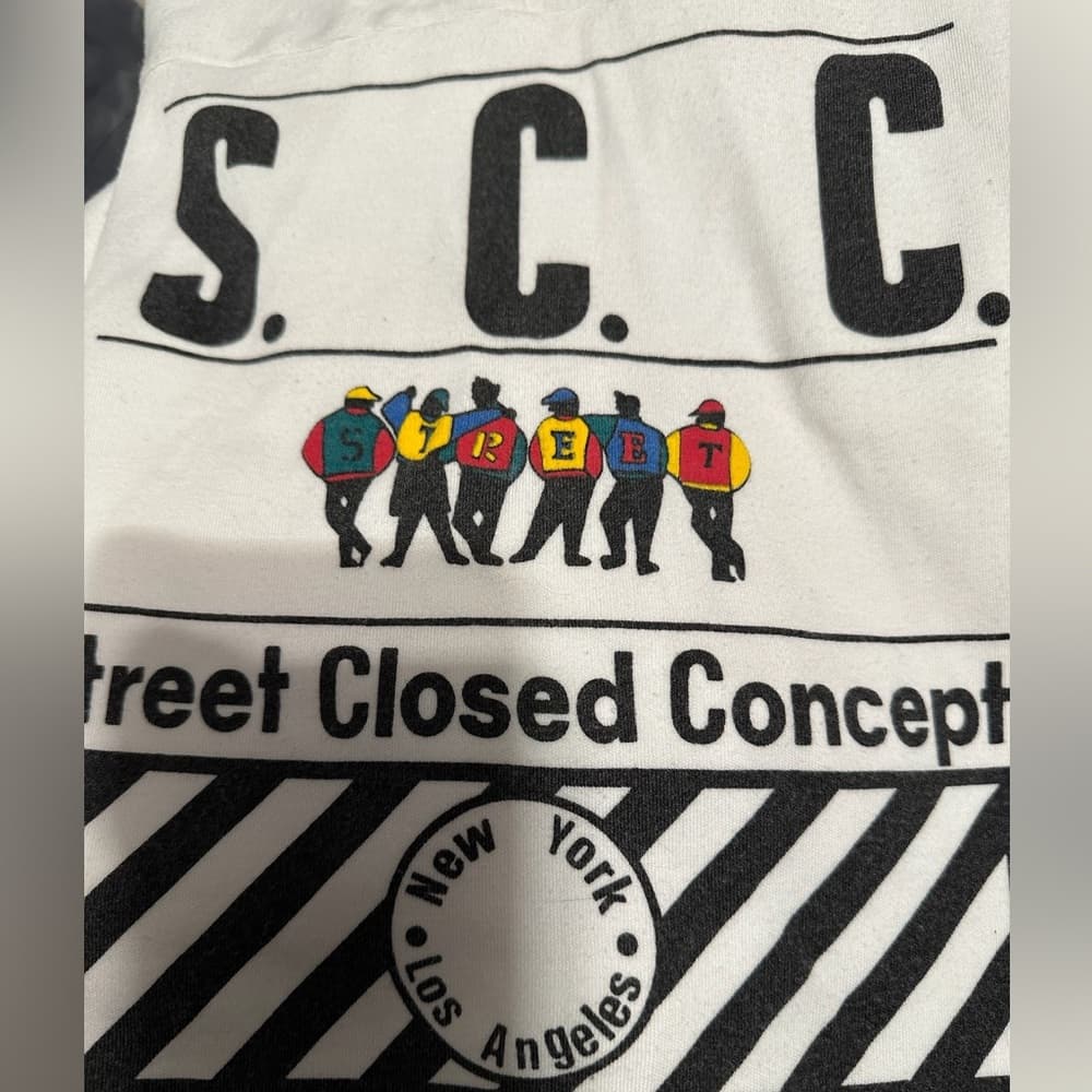 Street Closed Concepts White Oversized Tee Shirt Medium Streetwear Vintage 90s - Thumbnail 2