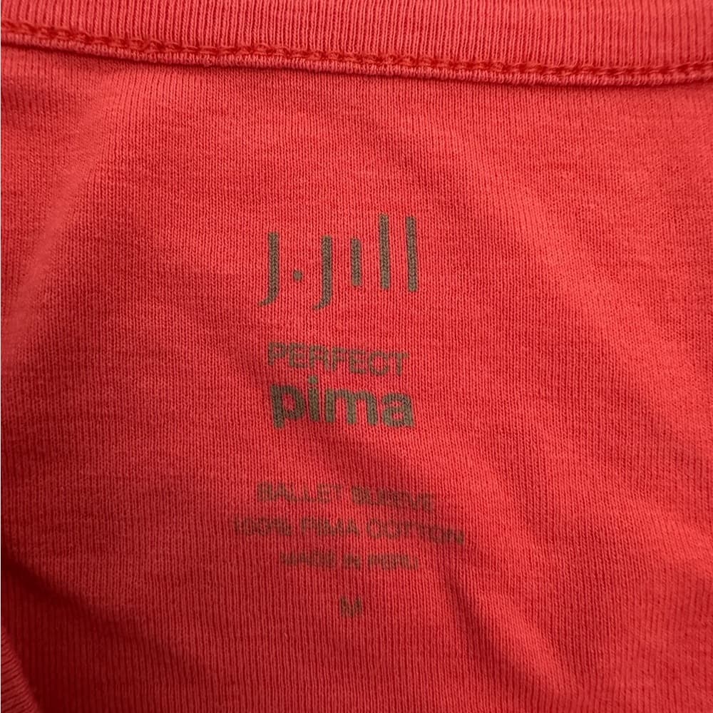 J.Jill Perfect Pima Shirt 3/4 Sleeve Tee Soft Everyday Essential Size Medium - Thumbnail 2