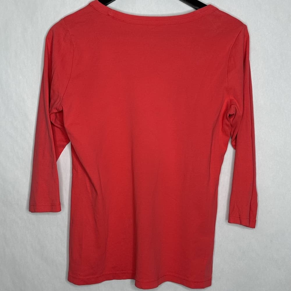 J.Jill Perfect Pima Shirt 3/4 Sleeve Tee Soft Everyday Essential Size Medium - Thumbnail 5