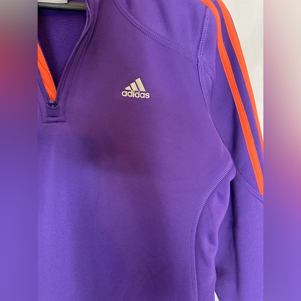 Adidas Formotion Climawarm 1/4 Zip Long Sleeve Fleece Pullover Womens Medium - Thumbnail 8
